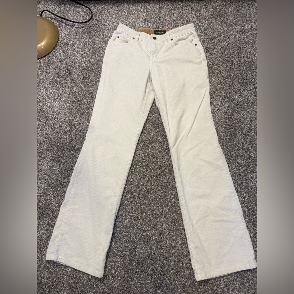 Eddie Bauer Cream Corduroy Pants - Picture 2 of 5